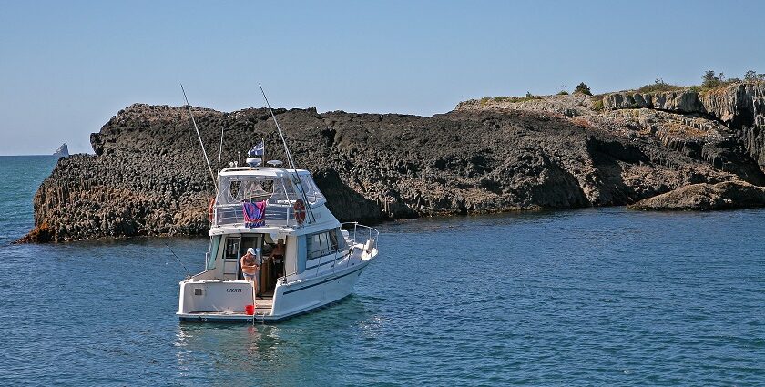 A beautiful view of the Bay of Islands in New Zealand.