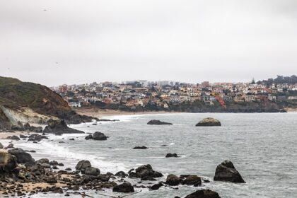 An image of Baker Beach, one of the best beaches in Bay Area located in California.