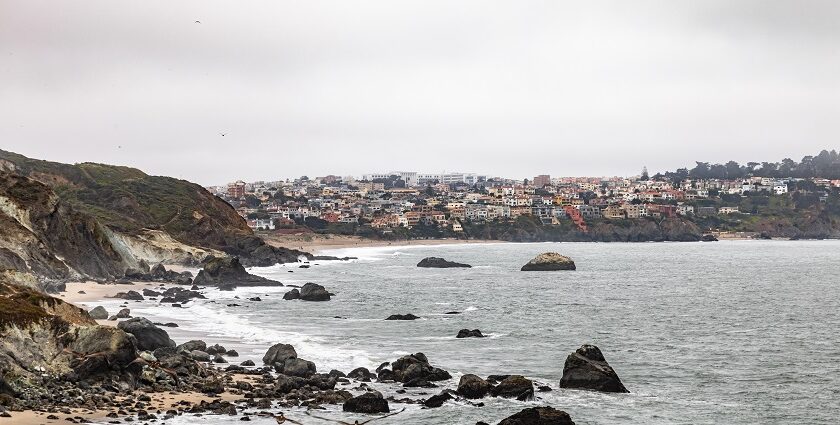 An image of Baker Beach, one of the best beaches in Bay Area located in California.