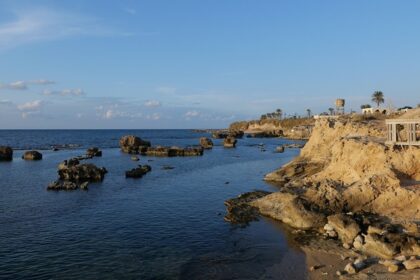 Image of Tyre beach in Lebanon - the beaches in Lebanon feature crystal clear waters