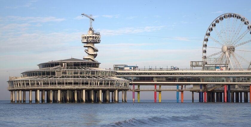 Picturesque beaches in the Netherlands featuring pounding waves