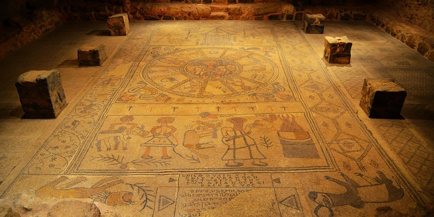 6th-century synagogue with stunning mosaic floors depicting biblical scenes.