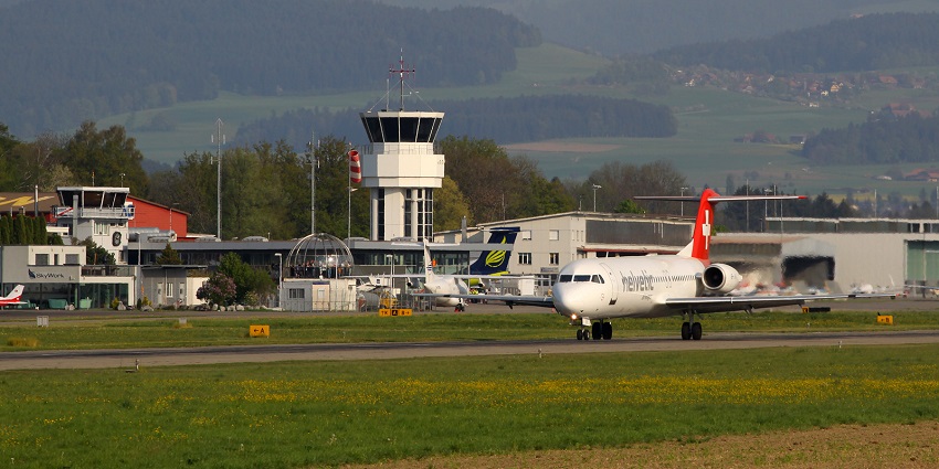 Image of picturesque Small regional and airport serving the Swiss capital, Bern