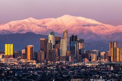 Watching sunsets along Mount Baldy is one of the things to do in Los Angeles in December.