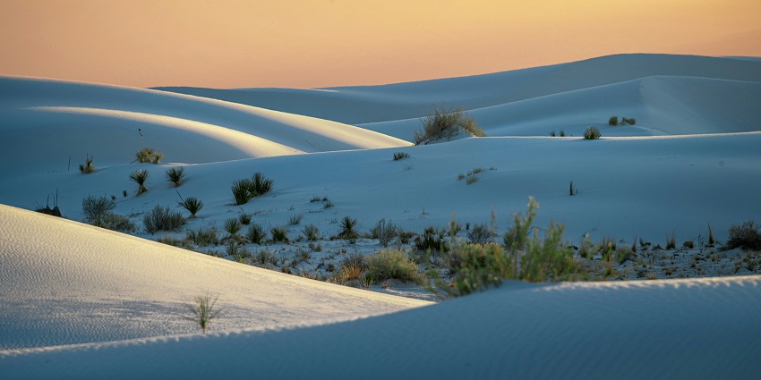 The best time to visit the unique White Sands National Park is from October to April.