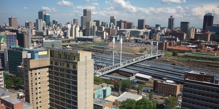 Aerial view of the city taken from a certain height– one of the best places to visit in south africa