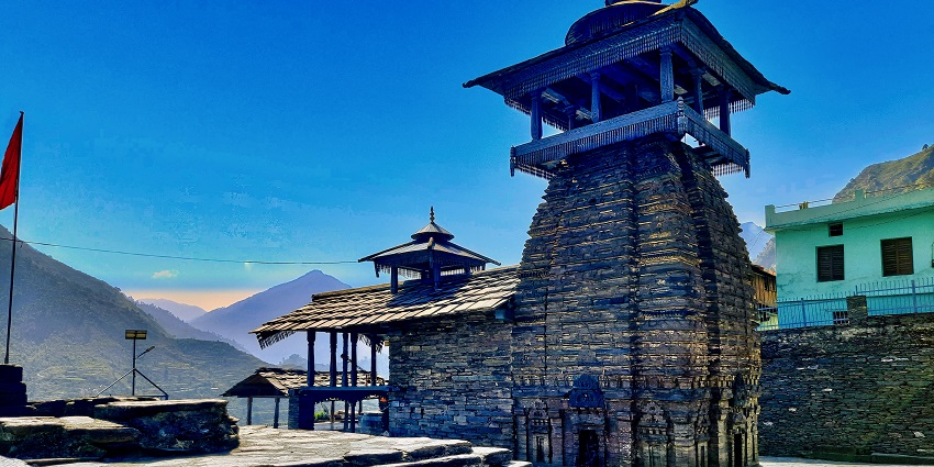Pleasing weather of Lakha Mandal Shiv Temple during the month of march