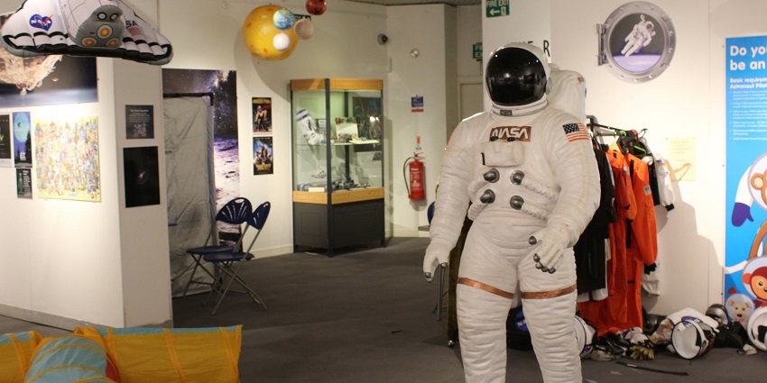 NASA’s Earth Information Center exhibit at the Museum of Natural History, showcasing data.
