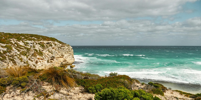 A beautiful beach view at Kangaroo Island in Australia