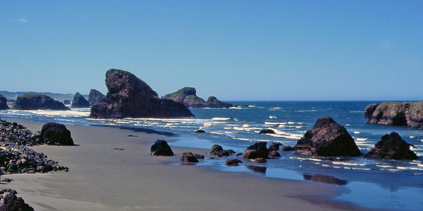 An image of a hidden beach found in the Redwood National Park, USA, for visitors to explore.