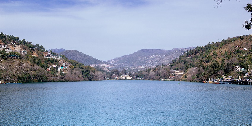 A view of Bhimtal Lake, which is one of the most pleasant places to visit near Bareilly.