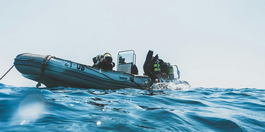 A boat dive at Bicheno, a picturesque coastal village on the eastern side of Tasmania.