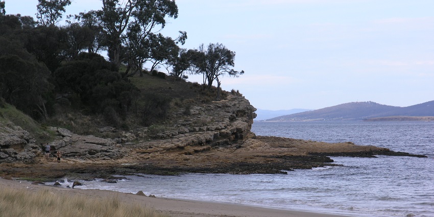 A peaceful spot to play at Blackmans Bay beach.