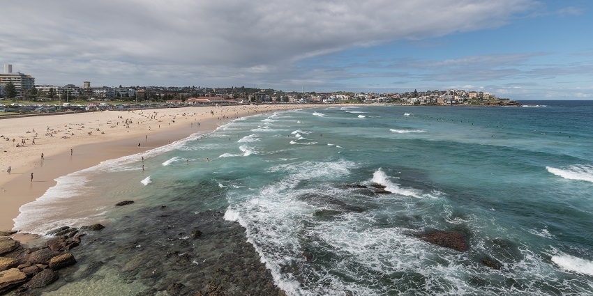 Witness the stunning views of Bondi Beach which is one of the beaches in Australia.
