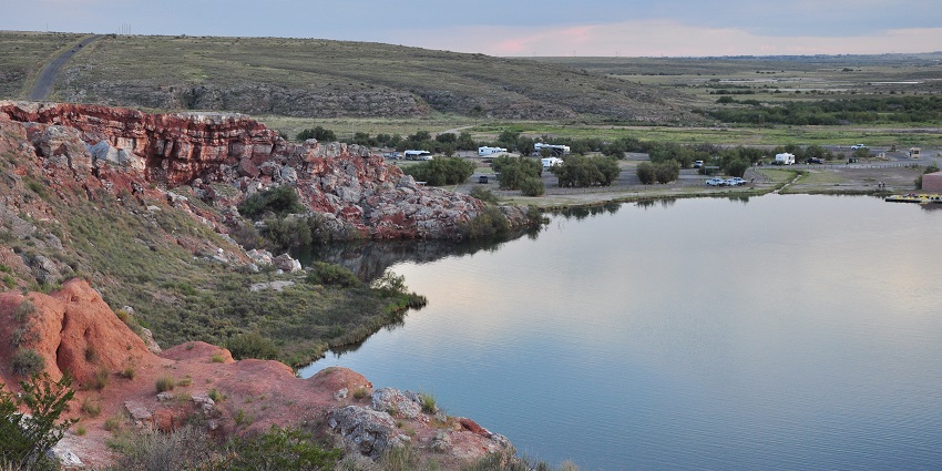 View of Bottomless Lakes State Park, one of the the best places near Roswell Museum.