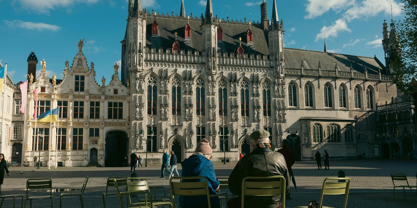 Valentines day in Belgium which is known for canals, medieval architecture, and charm.
