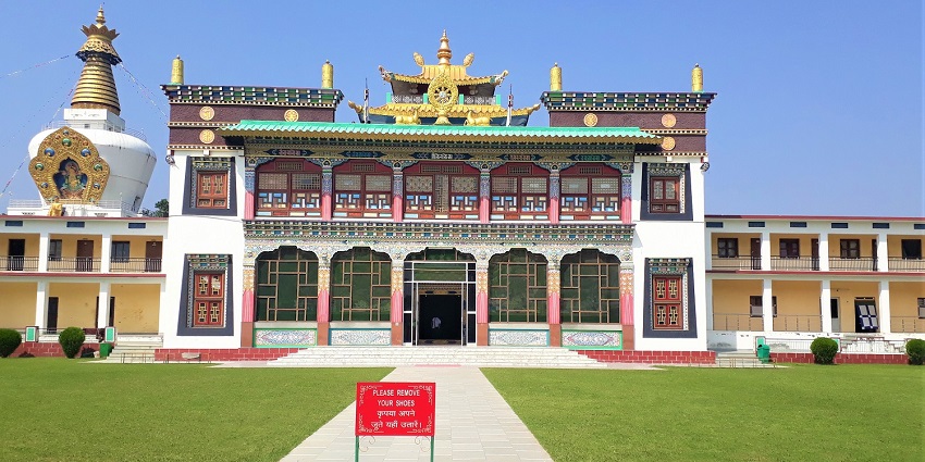 Image of Buddha Temple Dehradun Uttarakhand with serene environment and spiritual
