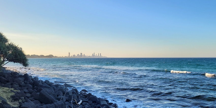 Burleigh Heads is a coastal area near Springbrook National Park in Australia