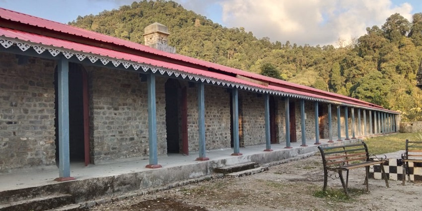 An image of the Buxa Fort near Jaldapara jungle safari highlighting green forests