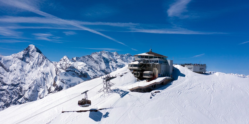 Things to do in Interlaken include a cable car ride to the peak of Schilthorn