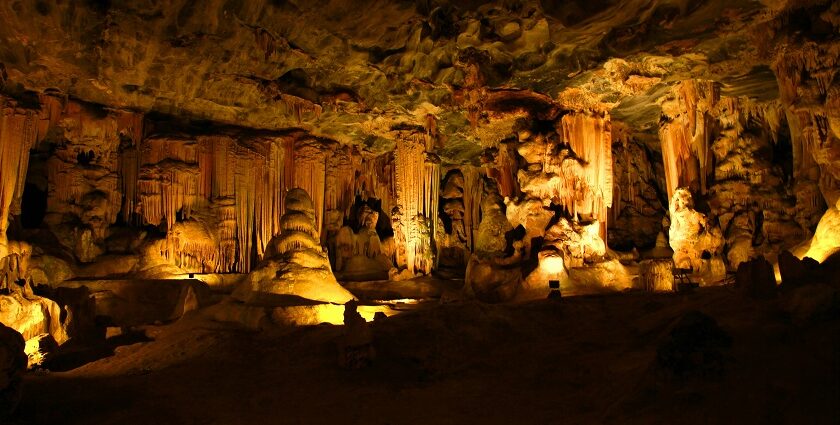 Explore the stunning Cango Caves which is located outside Oudtshoorn in South Africa.