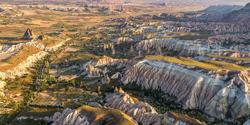 Cappadocia is among the best places to visit in Turkey in February with fairy chimneys, and hot air balloons.