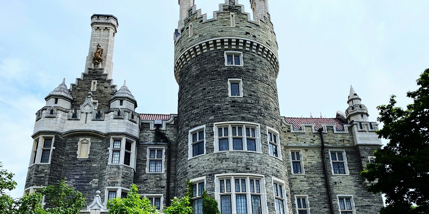 Inside view of Casa Loma showcasing the Oak Room, the most decorated room of the mansion.