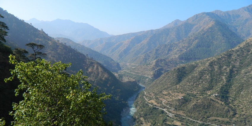 A picture of the forest landscape of Chakrata, a serene hill station near Vrindavan.