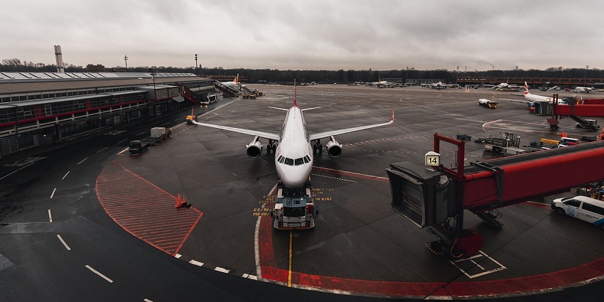 A picture of Chennai International Airport, one of the major airports in Tamil Nadu