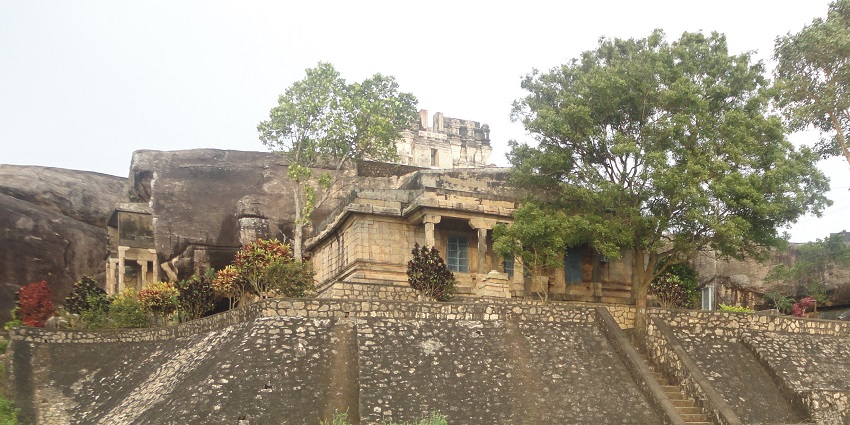 Historic Jain rock-cut sculptures and monuments set in nature