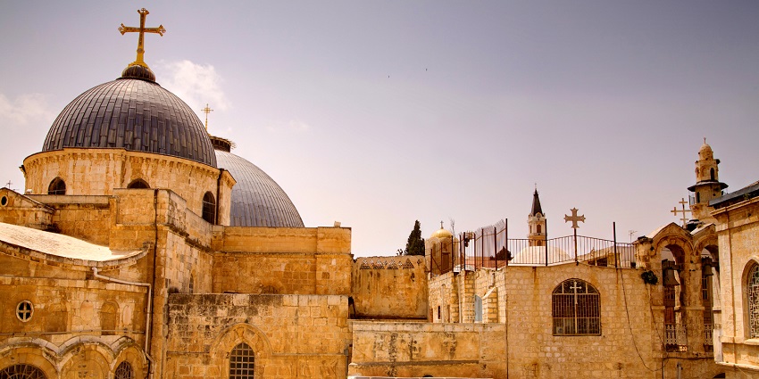 Church Of The Holy Sepulchre, a site marking Jesus' crucifixion and burial location.