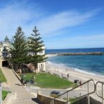 A beautiful view of cottesloe beach during the evening.