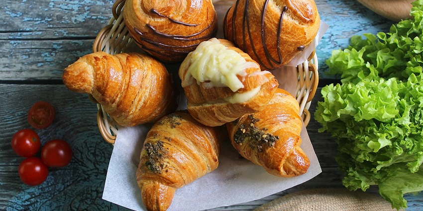 The best food in Paris is the fresh, buttery croissants and delicious pastries at the bakery.