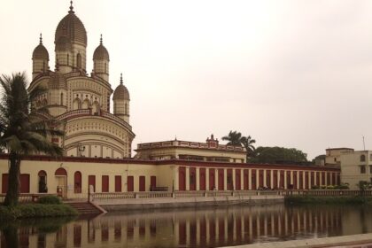 An image of Dakshineswar Temple, showcasing its historical architecture and sacred aura.