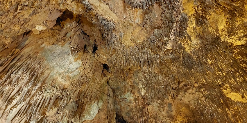 Stunning Turkey cave with stalactites, stalagmites, and therapeutic air quality