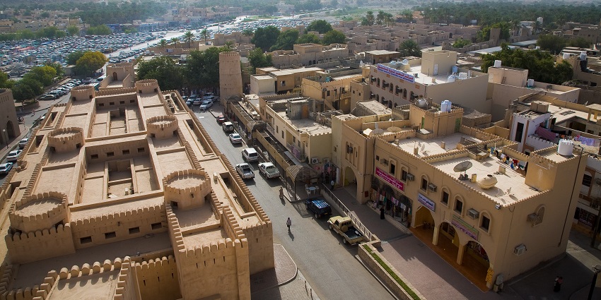 Historic town with a famous fort and vibrant souq.