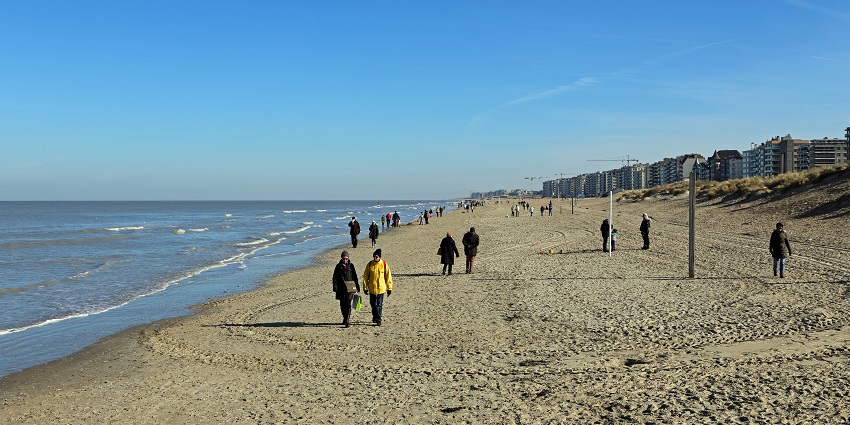 Beaches in Belgium are known for wide sands and dunes.
