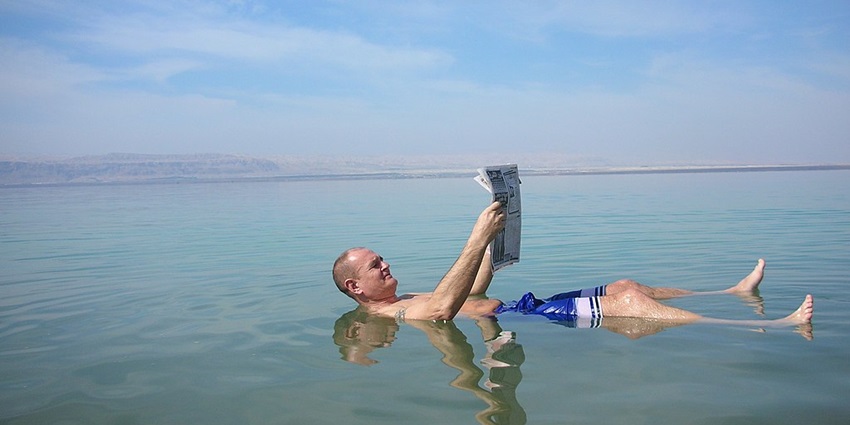 Things to see in Jordan include dead sea, floating salt-rich waters with scenic views