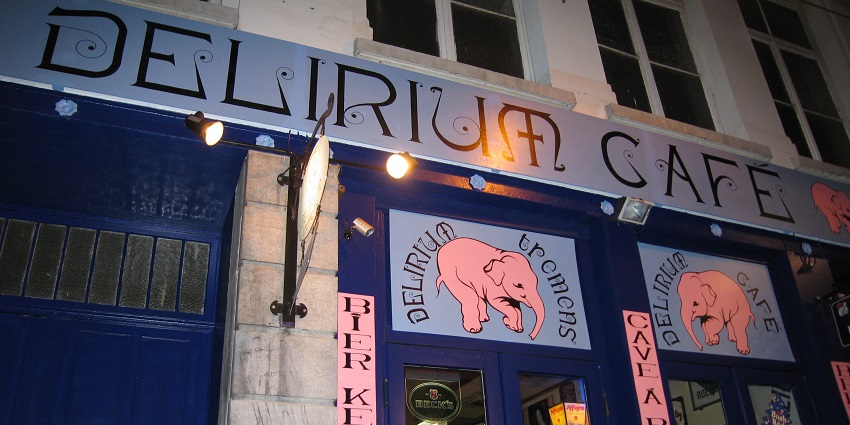 Delirium Café is a place to enjoy Brussels nightlife with a beer selection and lively ambience.