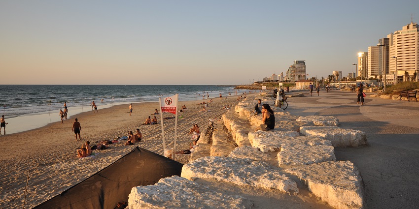 Israel beaches, surrounded by nature are perfect for swimming and relaxation.