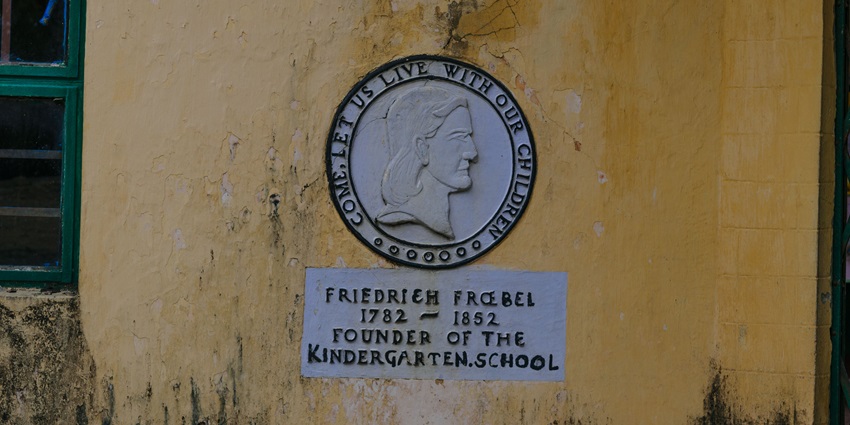 An image of Dr. Graham's Homes School, a historical landing spot for paragliding in Kalimpong.