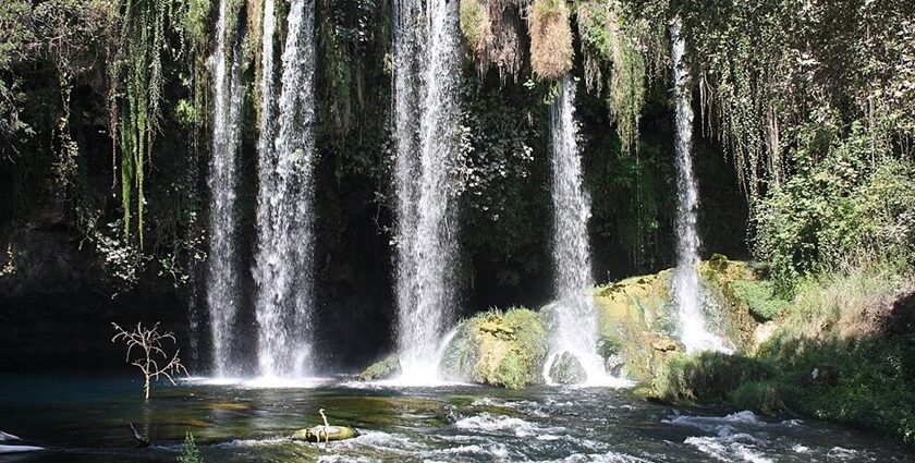 The Duden Waterfalls Antalya is surrounded by lush greenery and trails in turkey.