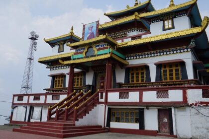 An image of Zang Dhok Palri Phodang alias Durpin Monastery, Kalimpong, West Bengal.