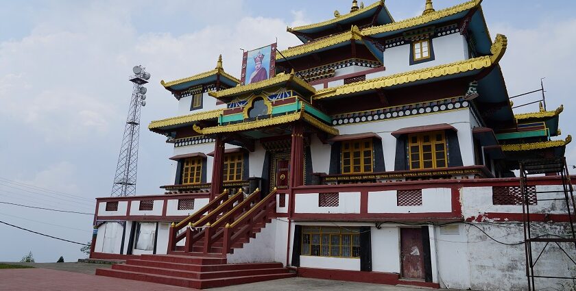 An image of Zang Dhok Palri Phodang alias Durpin Monastery, Kalimpong, West Bengal.