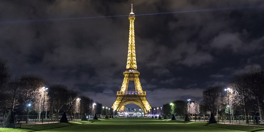 Picturesque view of world-famous Paris landmark with stunning views from the top