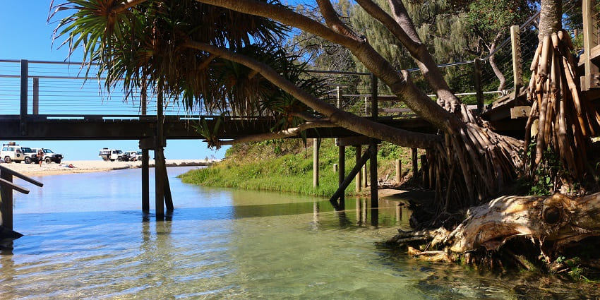 Explore the Eli Creek, one of the beautiful places to stay in Fraser Island, Australia.