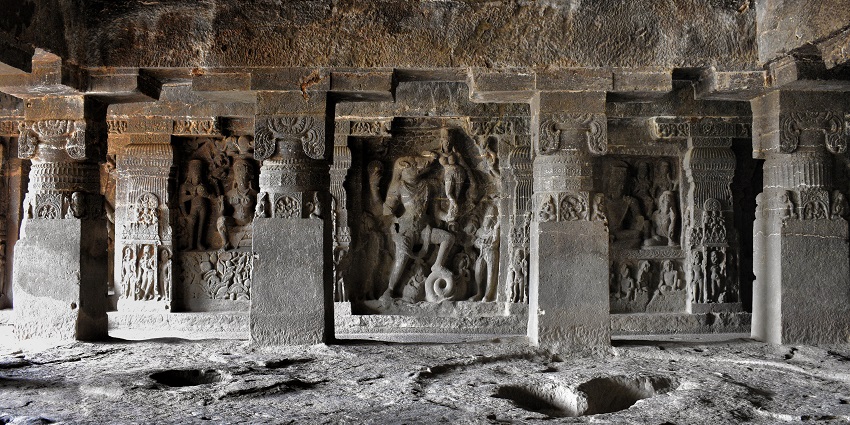 Ellora Caves showcase magnificent rock-cut temples and ancient architectural marvels.