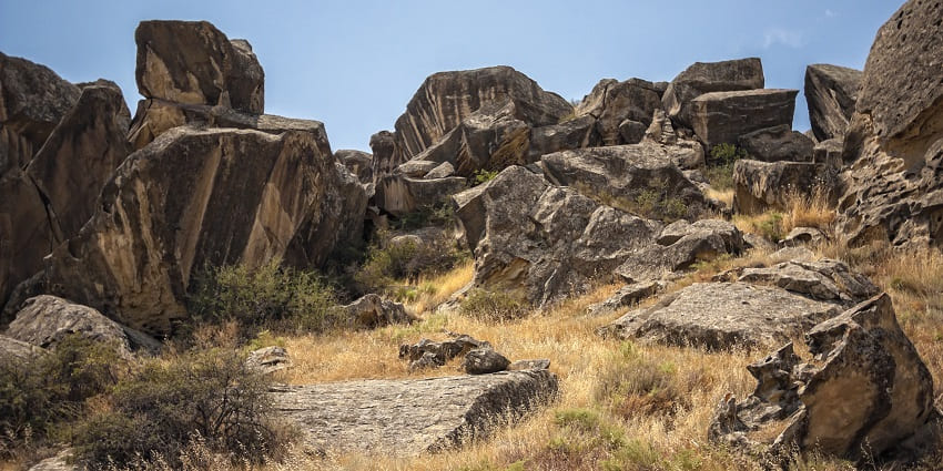 Things to see in Azerbaijan include ancient petroglyphs, rock carvings and mud volcanoes.