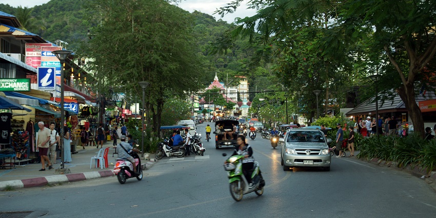 Beautiful image of the street of the Krabi Island laden with the scenic beauty
