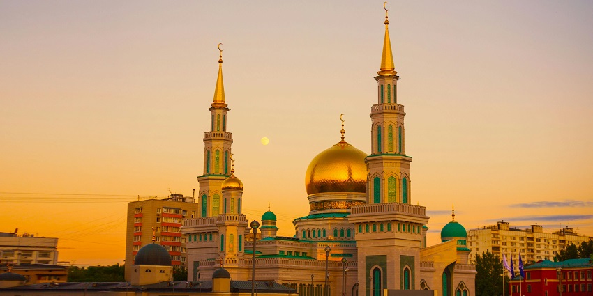A picture of the beautiful domes and arches of Tipu Sultan Mosque for architecture lovers.